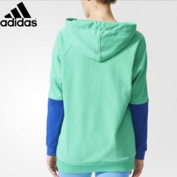 STELLA MCCARTNEY X ADIDAS Athleisure Sport Green Long Hoodie Jumper - Picture 5 of 16